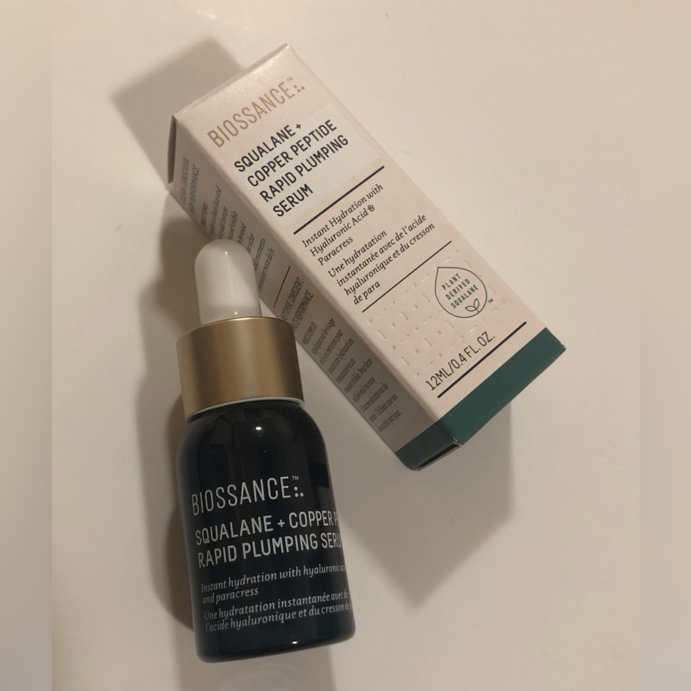 3/$20 Biossance Squalane Copper Peptide Rapid Plumping Serum NWOT
